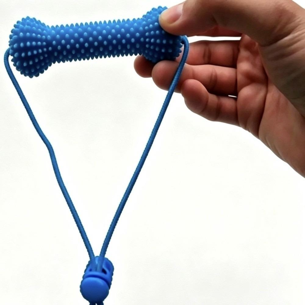 Bite-Resistant Pet Teeth Cleaning Toy with Rope Dog Chew Stick Dog Teething Stick  Teeth Cleaning синий