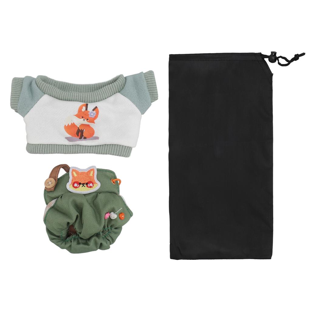 Plush Doll Clothes Cute Cotton T Shirt Overalls Stuffed Doll Figure Toy Clothing for 8in Dolls