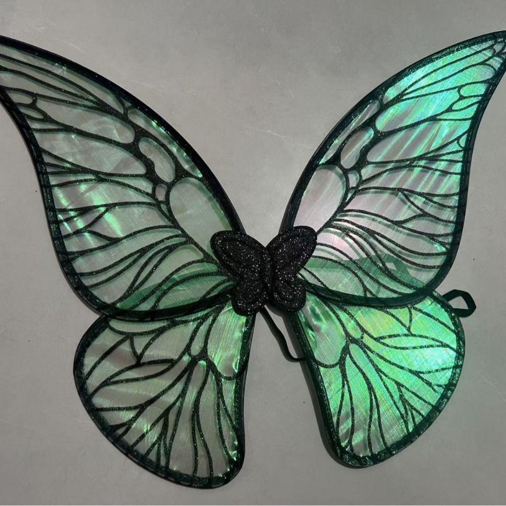 Princess Angel Wing Fairy Wings Sparkling Elf Cosplay Wing Funny Cicada Wing for Women Girls