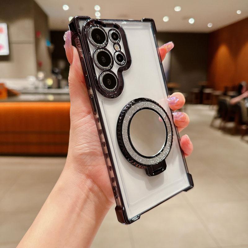 

Противоударный прозрачный чехол для телефона Samsung S24 Ultra S24 Plus S23 Ultra A15 A25 A35 A55 A54 A34 Magsafe, магнитный держатель для беспроводной зарядки for Samsung A34 чёрный