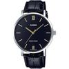 CASIO Quartz Men's Watch MTP-VT01L-1B Black X Black Leather Band Overseas Model [Parallel...