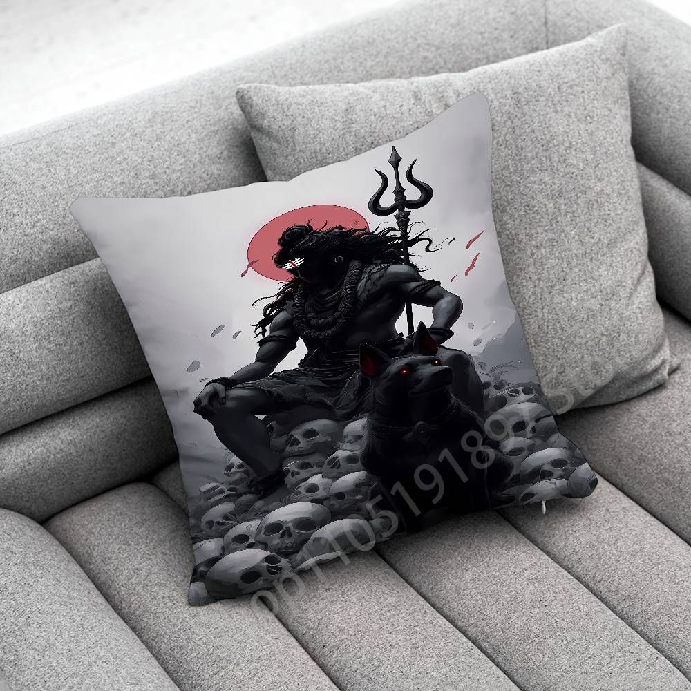 Indie Pán Šiva Brahma Višnu Povlak na polštář Pro 55x55cm 40x40cm 45x45cm 50x50cm 30x30cm Čtvercový kancelářský povlak na polštář