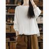 Butterfly Embroidery Round Neck Long Sleeve Women's Hoodie