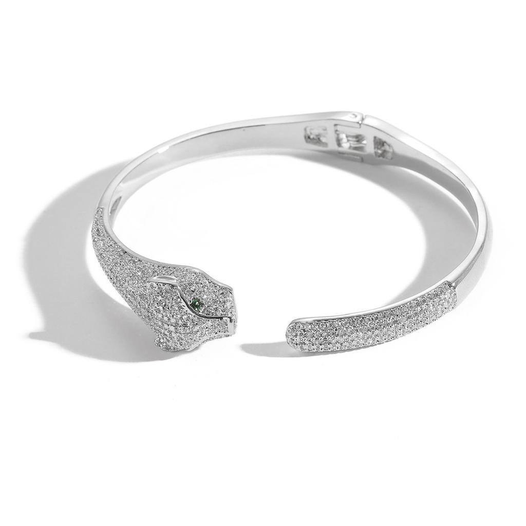 Hip-hop Leopardarmbånd Kobberinnlagt Zirkonarmbånd High-end Trendy Armbånd