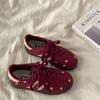 Retro niche board shoes women's spring new thick-soled red women's shoes casual versatile white shoes