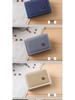 Men's 2025 Solid Color Korean Style Tri-fold Canvas Wallet & Coin Purse