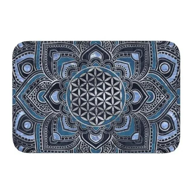 Celtic Trinity Knot Doormat Norse Ethnic Pattern Non Slip Washable Entrance Rug Antique Front Door Home Decor