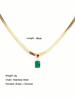 1pc Minimalist Square Cubic Zirconia Pendant Stainless Steel Blade Chain Necklace For Women, Suitable For Daily Wear And Gift