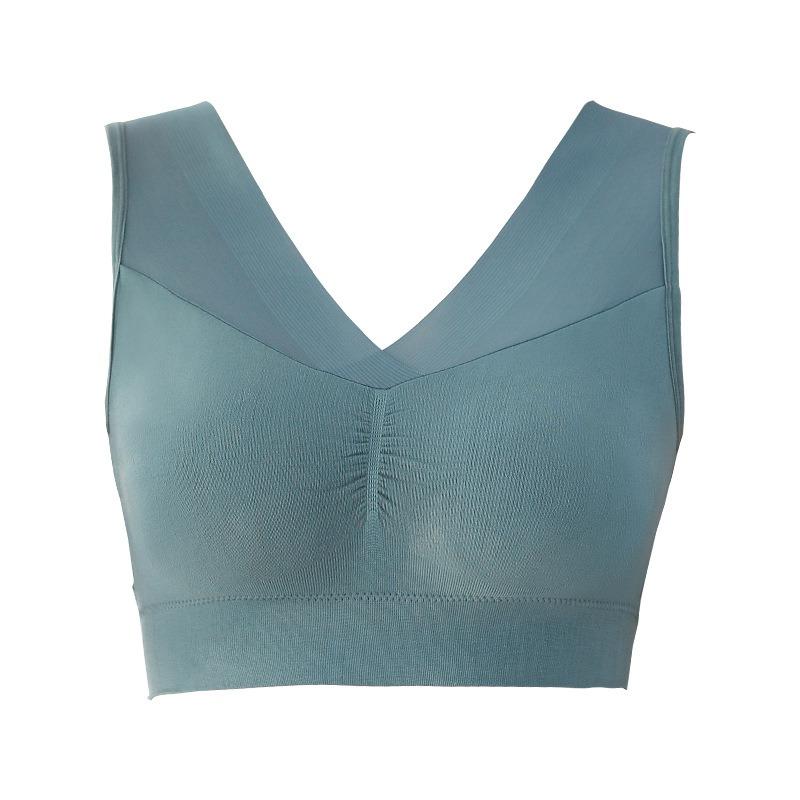 Women Middle Aged Wireless Tank Style Comfortable Big Bust Slimming Sports Bra