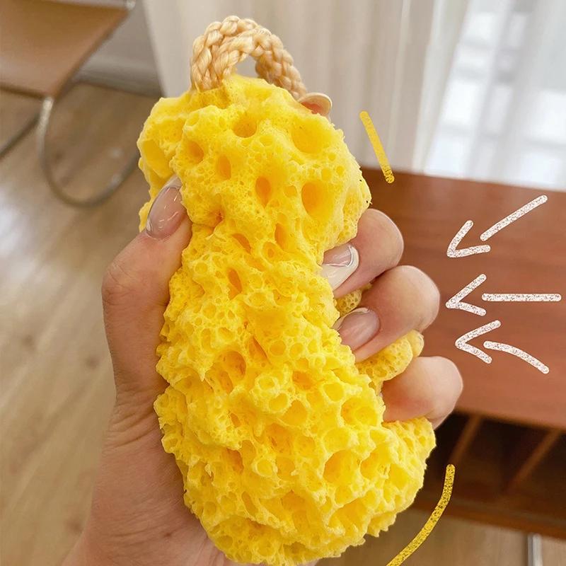 Honeycomb Bath Ball Natural Sea Wool Replacement Dead Skin Remover Cleaning Foam Washing Massager Pouf Shower Exfoliating Sponge