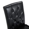 Set of 4 Dining Chairs In Black with High-Gloss Silver – Light Luxury, Silver-Colored Metal Legs for Versatile Combination Options
