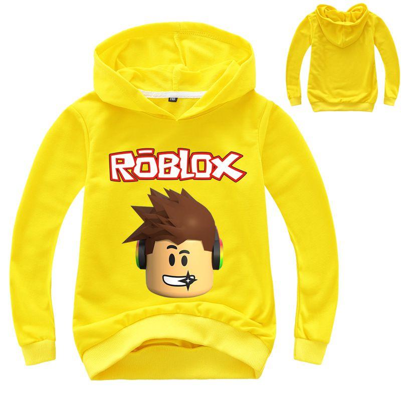 Roblox Cartoon Childrens Print Hoodie Sweater Long Sleeve Fashion Tops Pullover
