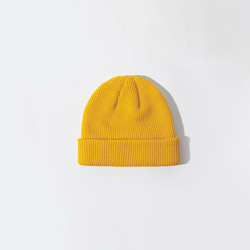 1Pc Acrylic Fiber Casual Men's Short Fisherman Beanbie Hat Mini Autumn and Winter Warm Knitted Hats Hip Hop Hat