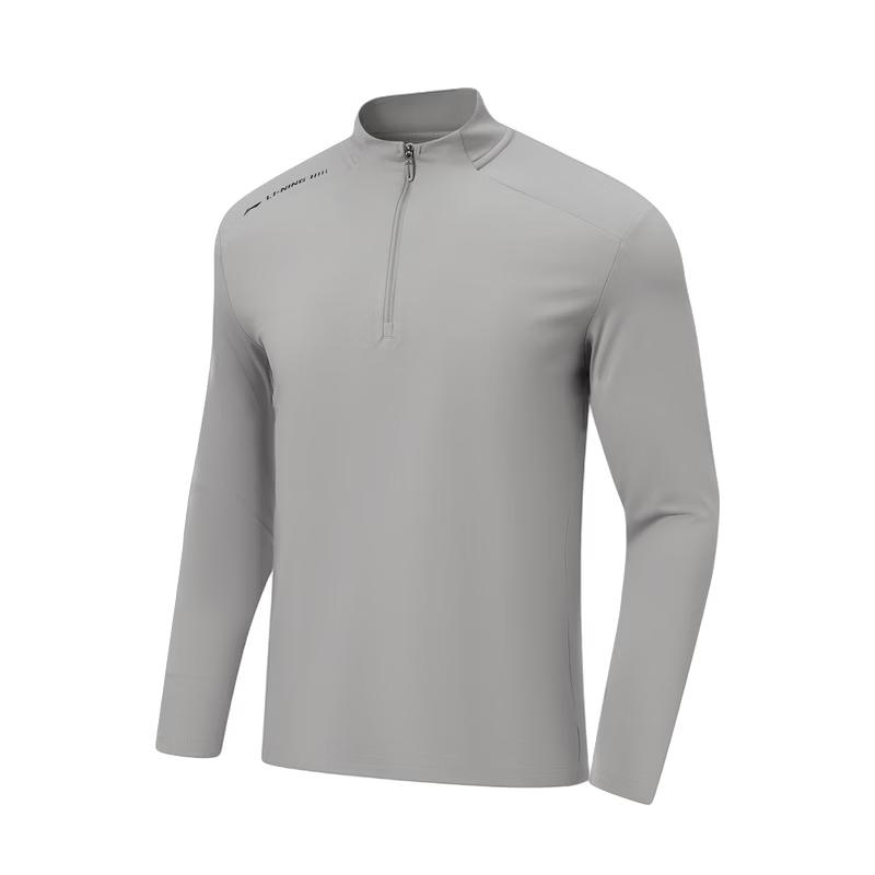 Li-Ning Men's Stand Collar Long Sleeve Sports T-shirt ATLV363