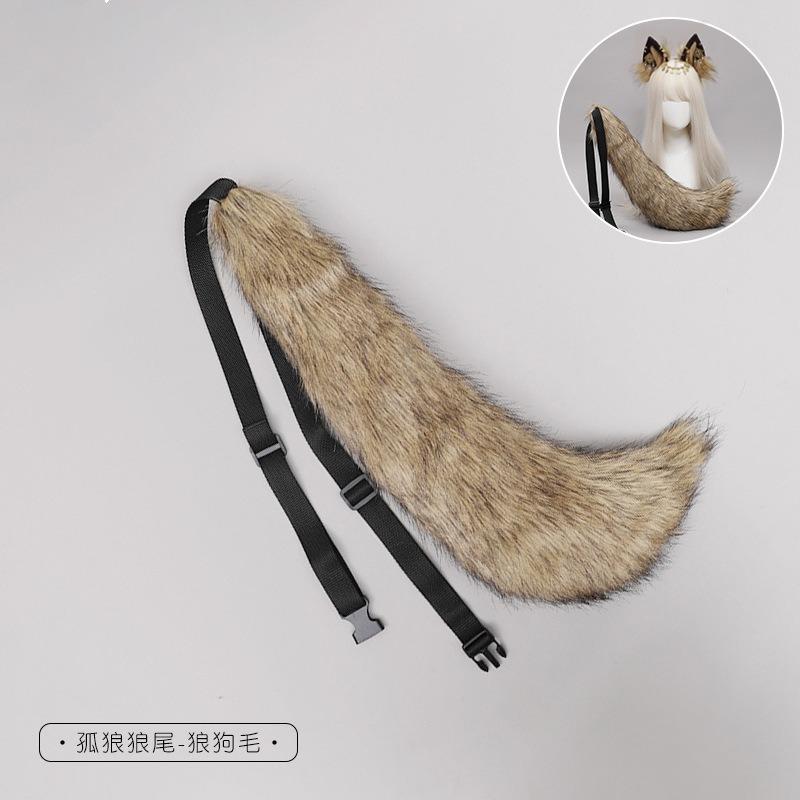 

Tibetan Hair Accessories Exotic Wolf Ears Beast Ears Headband Bohemian Travel Photography Props Miaojiang Tassel Wolf Ears Wolf Tail Set One Size