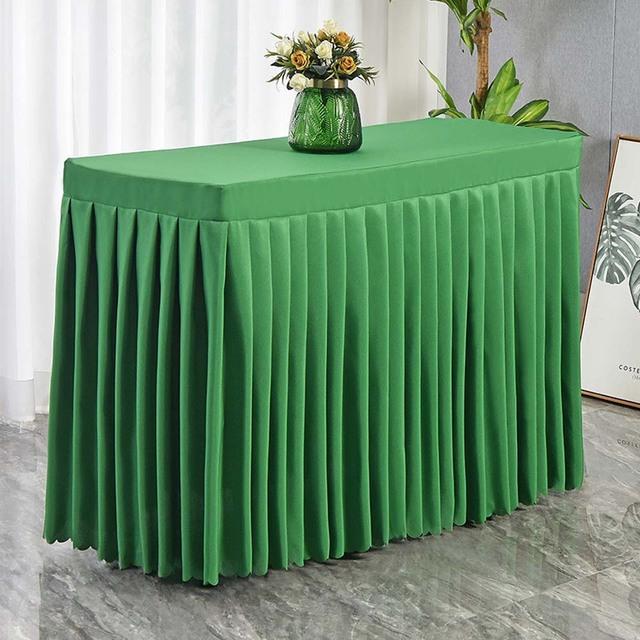 Rectangular Tablecloth Conference Exhibition Solid Table Cover Elegant Table Skirt For Wedding Banquet Party Desk Decor