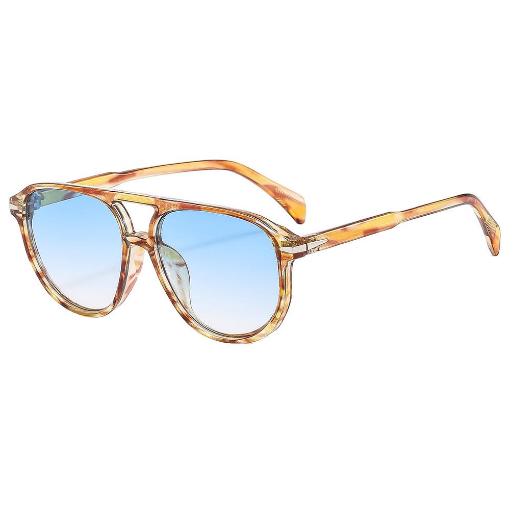 

Trendy Style Sunglasses For Men Women Uv400 Full Frame Ac Lenses Summer Brown Blue