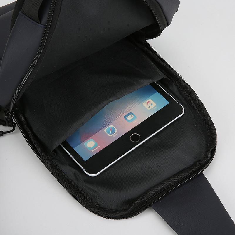 Men's Chest Bag Adjustable Strap Multi-Pocket Crossbody Sling for Cycling Commuting Sports Outdoor Travel Lightweight Pack