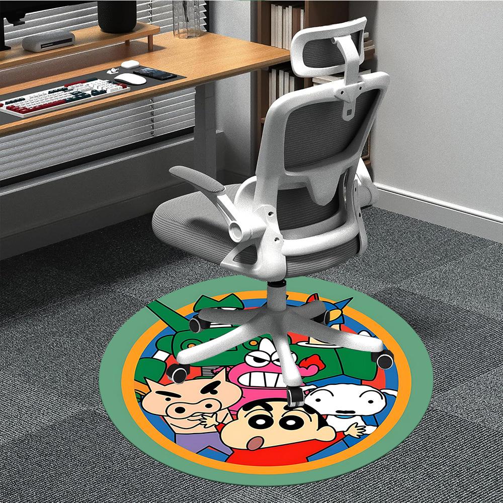 

1PC Crayon Shin-chan Office Round Area Rug, Indoor Mat Suitable For Office, Under Office Chairs Bedroom Living Room Home Decor DT1212034 80cm by 80cm