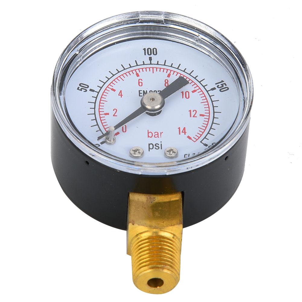 Mechanical Pressure Gauge 18inch BSPT Bottom Connection for Air Oil Water (0200psi 014bar)