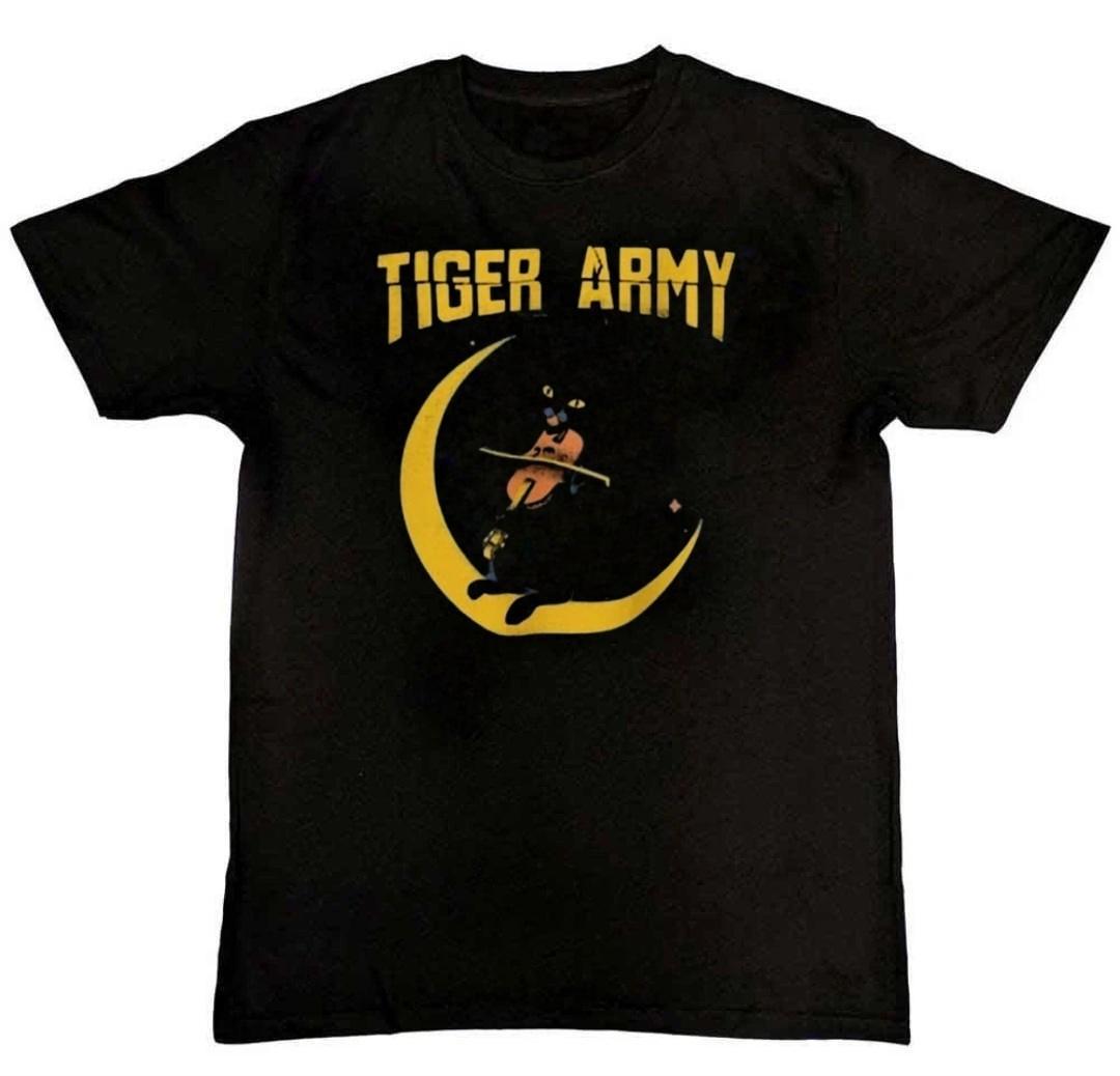 Tiger Army Violin Cat Rock Band Graphic Mens T-Shirt S-4XL S
