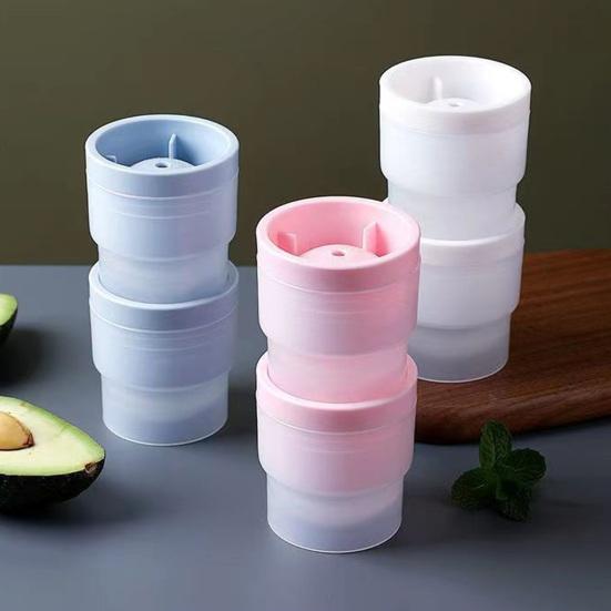 Ice Ball Maker Mold 2.4 Inch Ice Ball Mold Stackable Silicone Easy Release Ice Cube Mold Spherical Ice Maker with Lid for Whiskey Cocktails