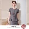 Gray Women's High-End Professional Short-Sleeve Two-Piece Summer Workwear
