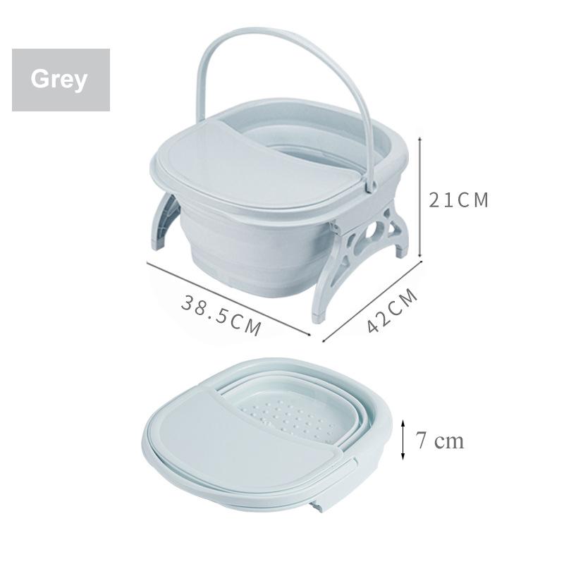 Baie de picioare pliabilă Găleată simplă pentru masaj cu spumă Găleată pentru înmuiere pentru picioare Lavoar pliabil Sauna Spa Baia pentru picioare Bazin cu capac Cada