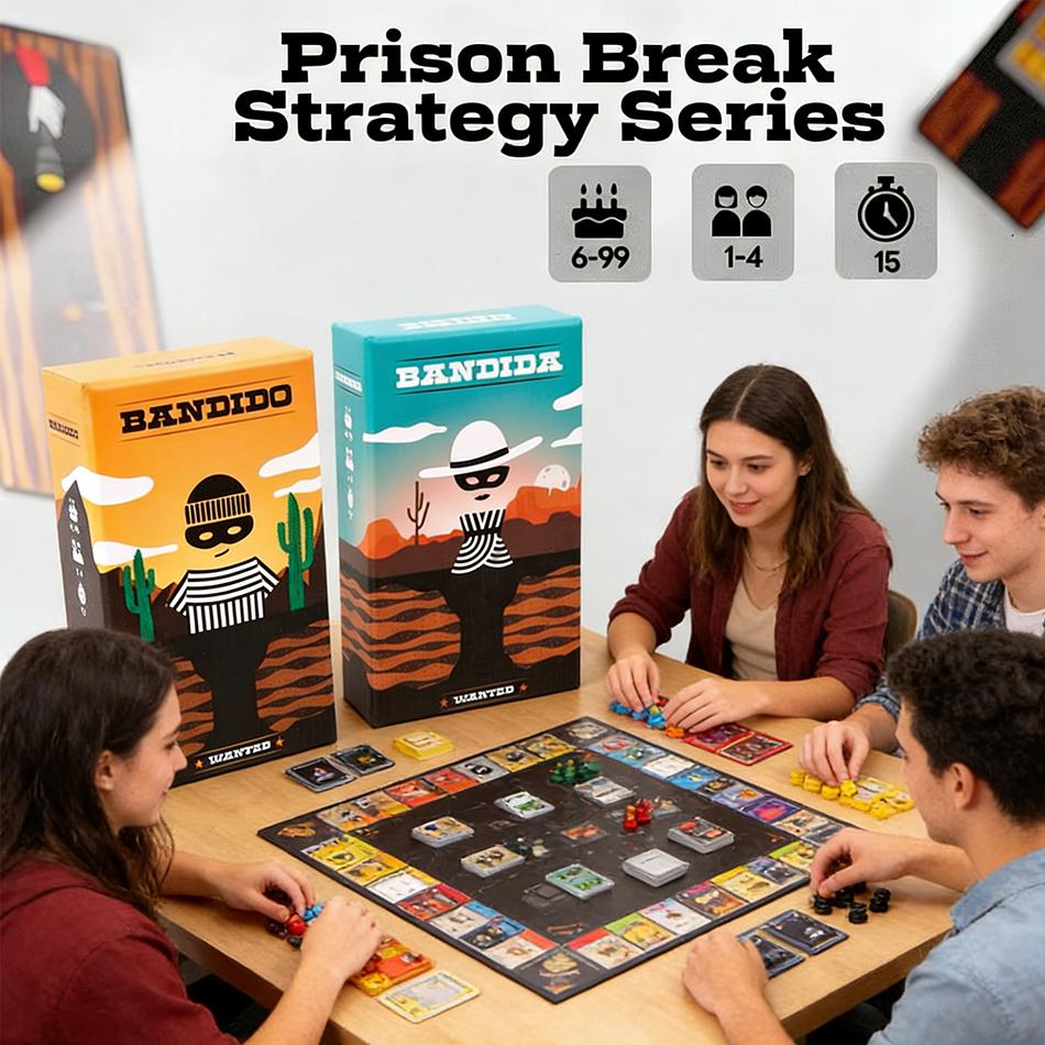 Bandido Bandida Family Strategy Card Game 1-4 Players Party Fun Chinese English Explanations Christmas Bilingual Game Night