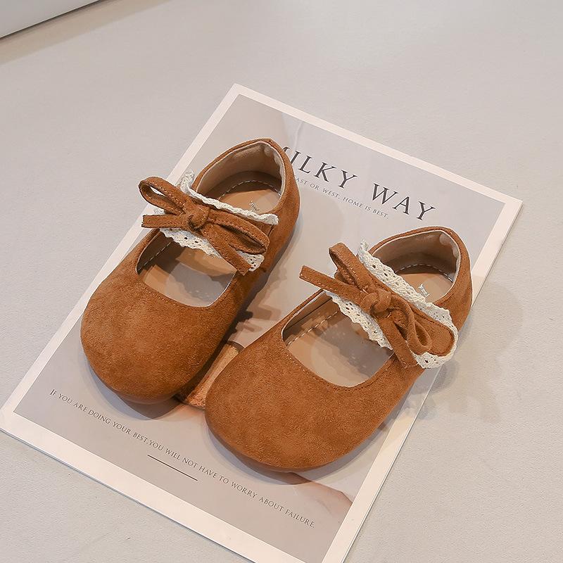

Kids Moccasins Round Toes Soft Sole Girls Flat Shoes Sweet Lace Bow 2025 New Fashion Children Leather Shoes Pu Comfort Ins Trend 22 хаки