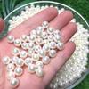 8mm High Brightness Holeless Round Faux Pearl Beads for Flower Bouquet Decoration