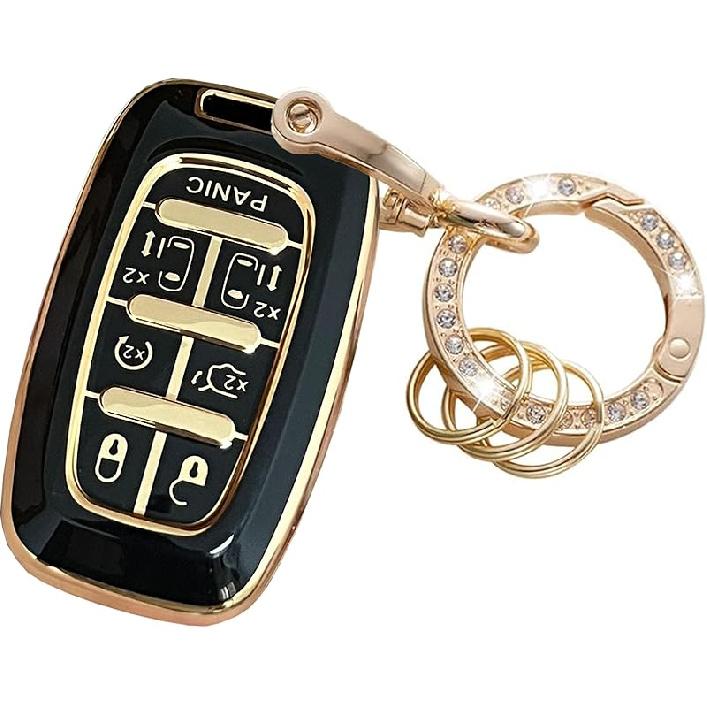 for Chrysler Key Fob Cover Key Protective Key Shell Holder Accessories Fit for Chrysler Pacifica 7 Button for 2017-2024 Touring, Pinnacle, Limited