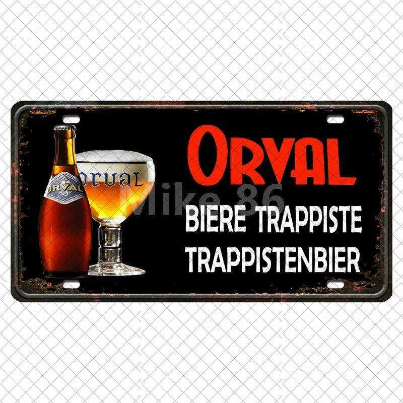 [ Mike86 ] Orval  Duvel Belgian Beer  Wine Painting Tin Poster Metal Sign Decoration DC-21 15*30 CM Home Decor