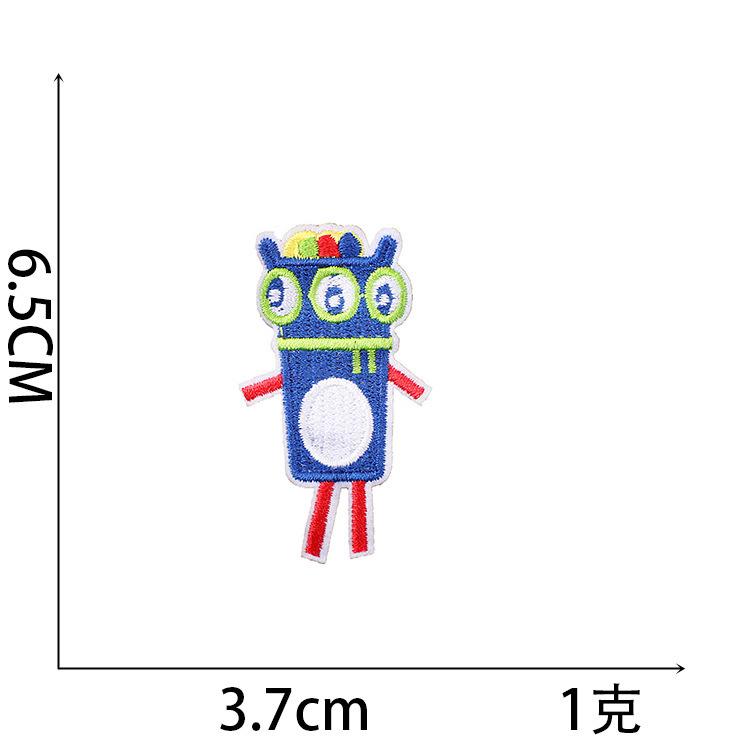 Cartoon Astronaut Embroidery Cloth Sticker, Alien Patch Sticker, Computer Embroidery Label, Small Rocket Stamp, Small Label, Ironing Decoration.