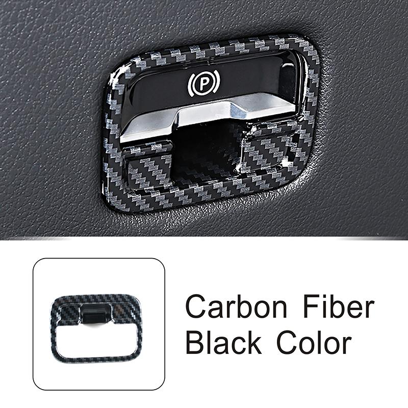 For Mercedes Benz C Class W206 Car Electronic Handbrake Panel Frame Cover Trim Carbon Fiber Color Interior Accessories Carbon Fiber Color