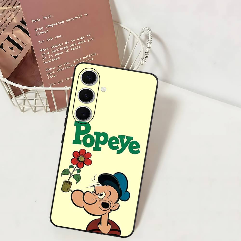

Cartoon Animation P-PopeyeS Retro Phone Case For Samsung S 24 Fe 25 Ultra Plus 20 Lite 21 30 22 23 24 22 Ultra 5G Fundas Samsung S20 ULTRA 5G