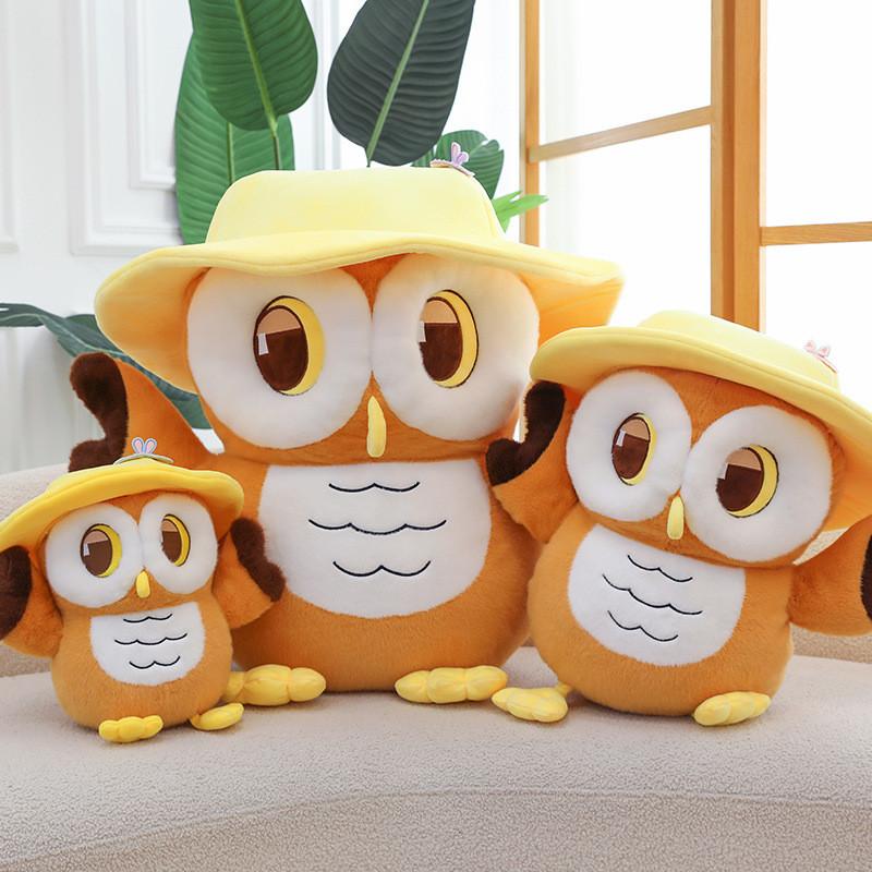 Eyed Big Owl Cartoon Plush Toys Cute Animal Doll Children Gifts Decorations