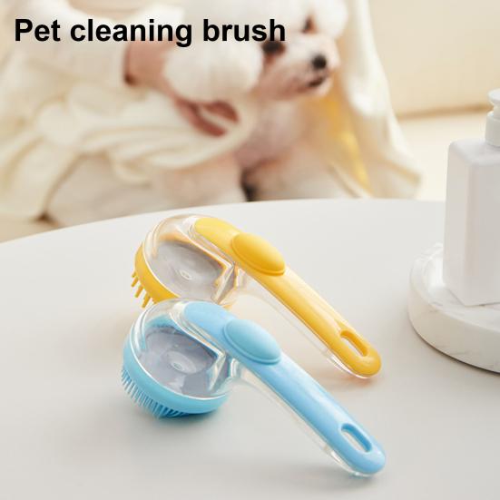 Kartáč na koupání pro domácí mazlíčky Dávkovač mýdla a šamponu Masážní mycí houba pro psy a kočky s dlouhou a krátkou srstí