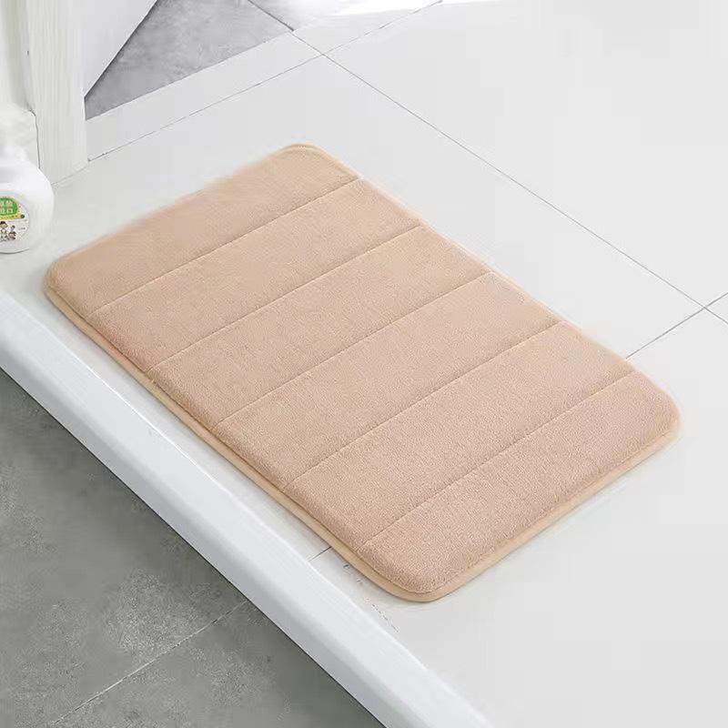 Non-slip Cross Stripe Plush Bathroom & Entrance Door Mat