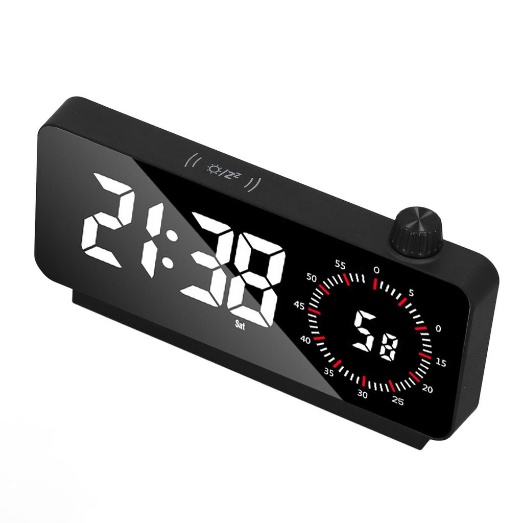 Digital Dual Alarm Clock Adjustable Brightness Temperature Display 5 Minutes Snooze Table Alarm Clock for Bedside