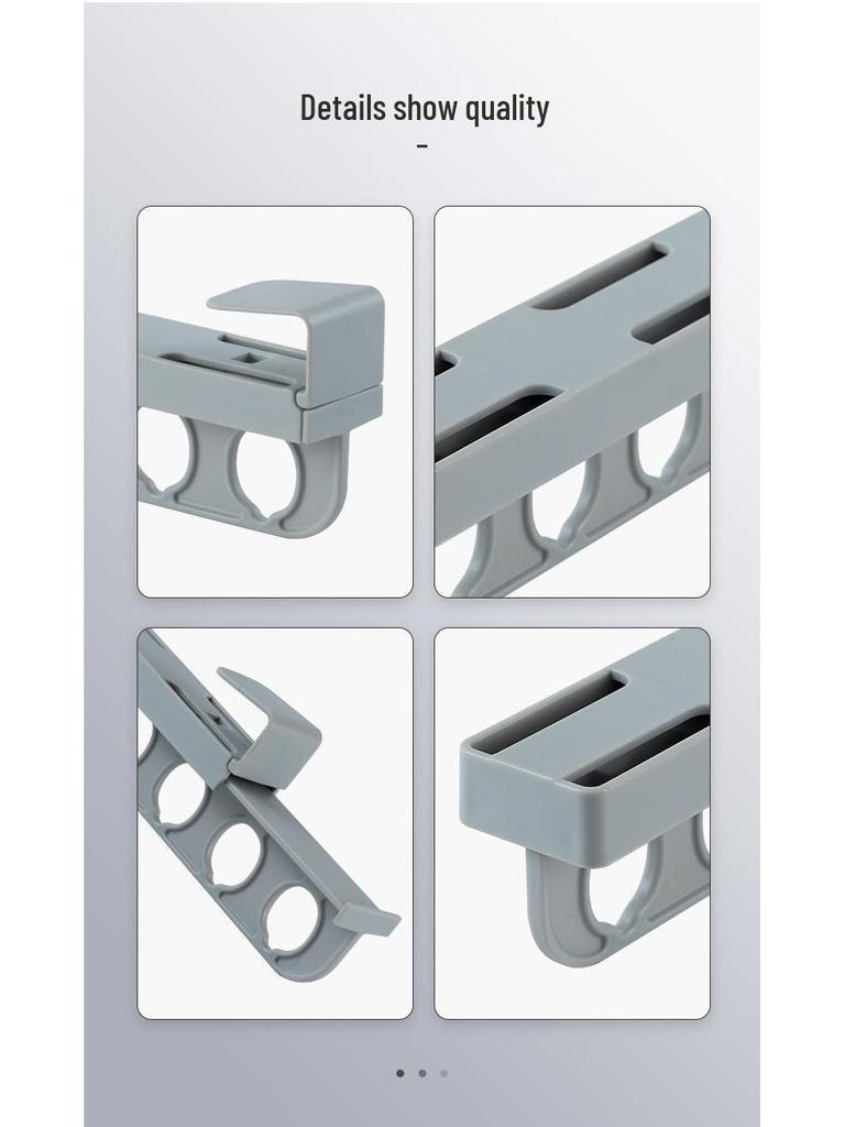 Telescopic Slide Rail Pants Rack - Top Mount Wardrobe Pull-Out Hanger Drawer.