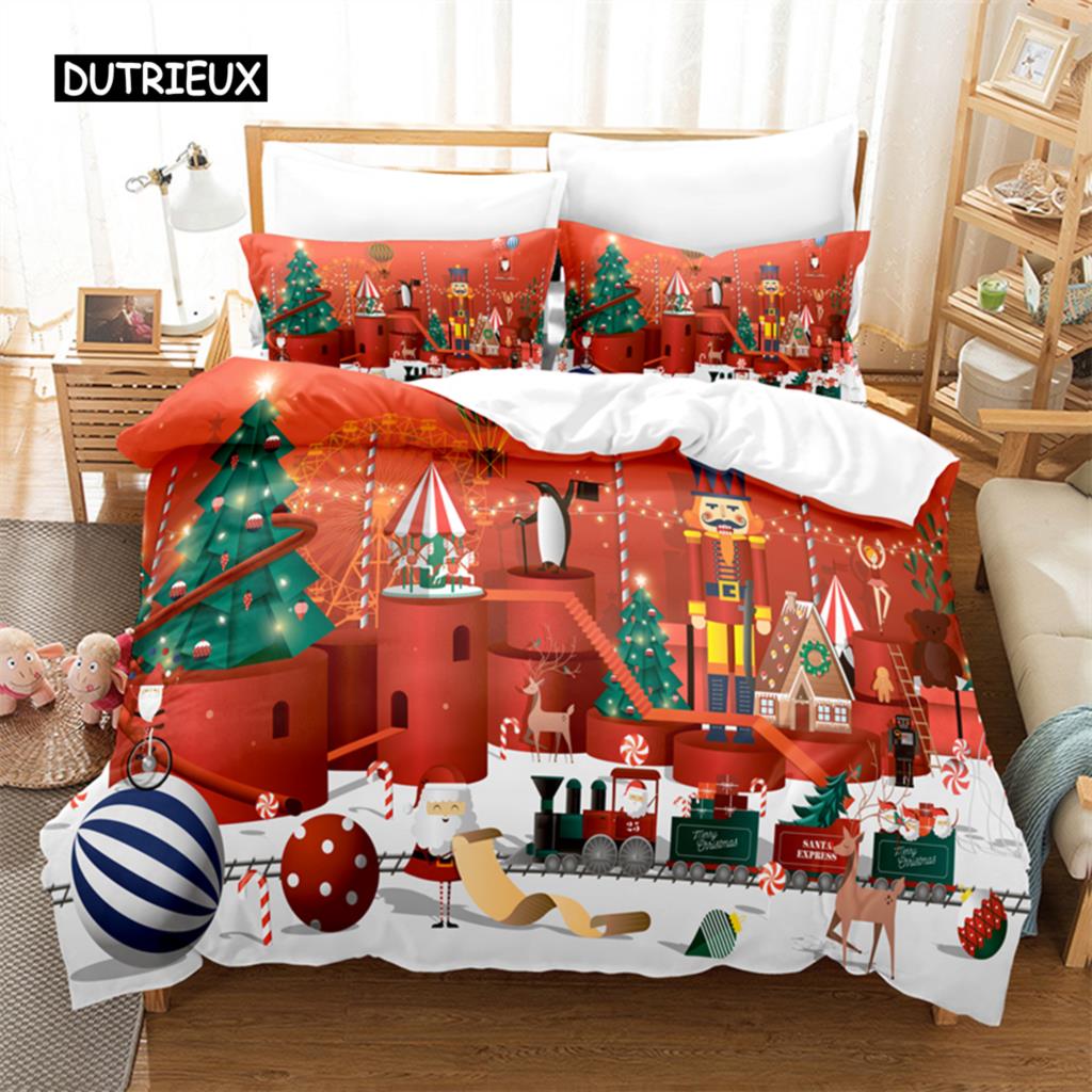 Christmas Decorations Bedding Set Duvet Cover Set 3d Bedding Digital Printing Bed Linen Queen Size Bedding Set Fashion Design