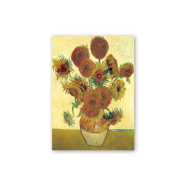 Oil Painting Sunflower Apricot Poster Printmaking Van Gogh Abstract Oil Painting Art Printmaking