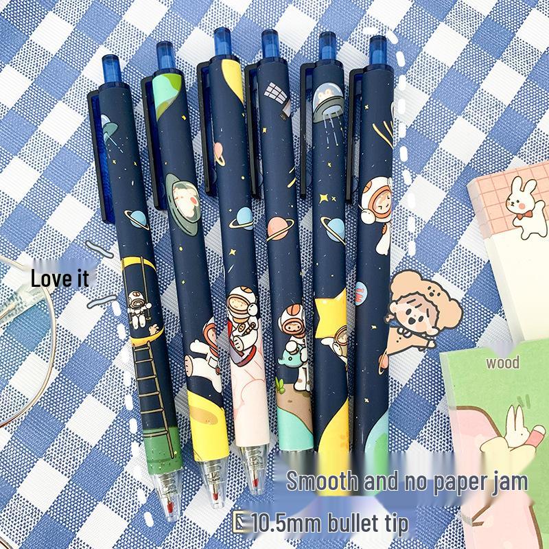 Interstellar Astronaut Cartoon Ballpoint Pen - Cute Moe Design for Students & Office