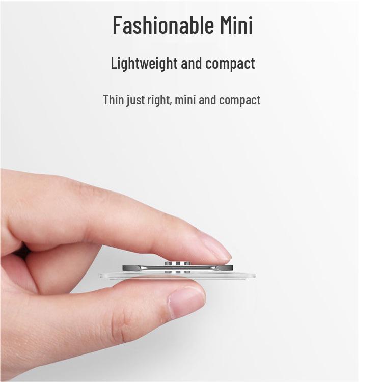 Crystal Clear Phone Stand Ring: Transparent PC Acrylic & Metal Ring Holder