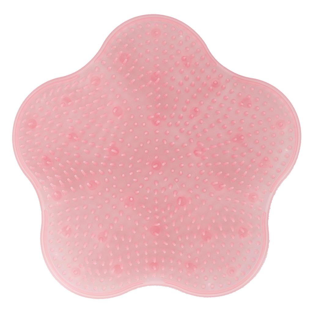 Bathroom Floor Foot Massager Remove Dead Skin Silicone Shower Foot Scrubber with Suction CupsPink