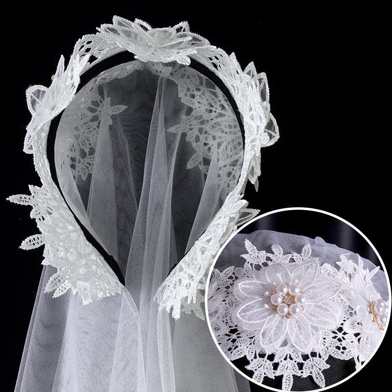 

1 шт., аксессуар для волос в стиле шляпы, элегантная кружевная вуаль, милые 3D-цветы, ретро-заколка для волос с бриллиантами, мягкая пряжа, повязка на голову для церковной свадьбы