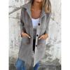 YYFS Damesmode Casual Effen Kleur Print Herfst Winter Lange Mouw POLO Hals Jassen & Jassen