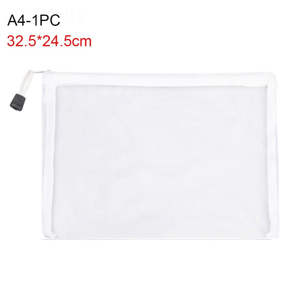 

1/3/5PCS PVC Mesh Bag Cosmetic Organization Toy Storage Bag for Stationery Storage Tool A4-1PC