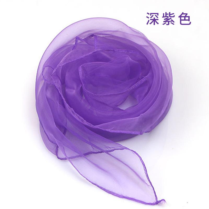 Solid Color Chiffon Small Silk Scarf Performance Dance New Style Small Square Scarf Candy Color Silk Scarf Windproof Scarves